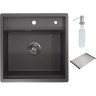 Кухонная мойка GRANULA KITCHEN SPACE KS-5051 графит матовый 5051 GPAFIT MATOBYII