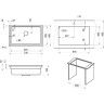Кухонная мойка GRANULA KS-7303U, шварц (черный металлик) 7303iU SHBAPC