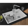 Кухонная мойка GRANULA KS-7308R АРКТИК (БЕЛЫЙ) кварц 7308R APKTIK