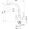 Смеситель GRANULA GR-2167 шварц (черный металлик) 2167 SHBAPC