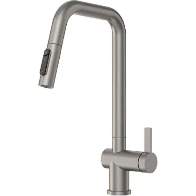 Смеситель кухонный GRANULA KS-7273 сталь матовая 7273 CTAL MATOBAYA